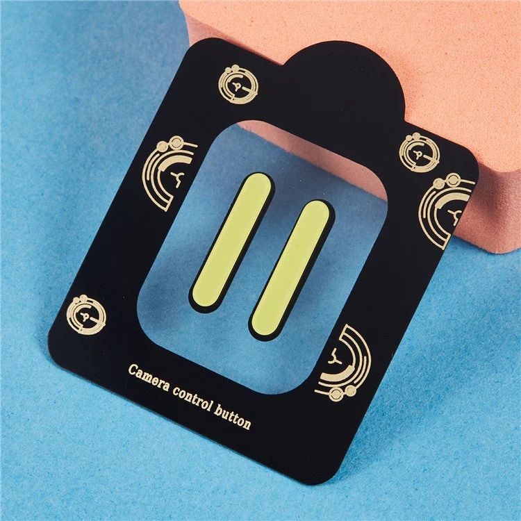 2Pcs Camera Touch Button Protector For iPhone 16  /  16 Plus  /  16 Pro  /  16 Pro Max Tempered Glass Film - Yellow - Image 3