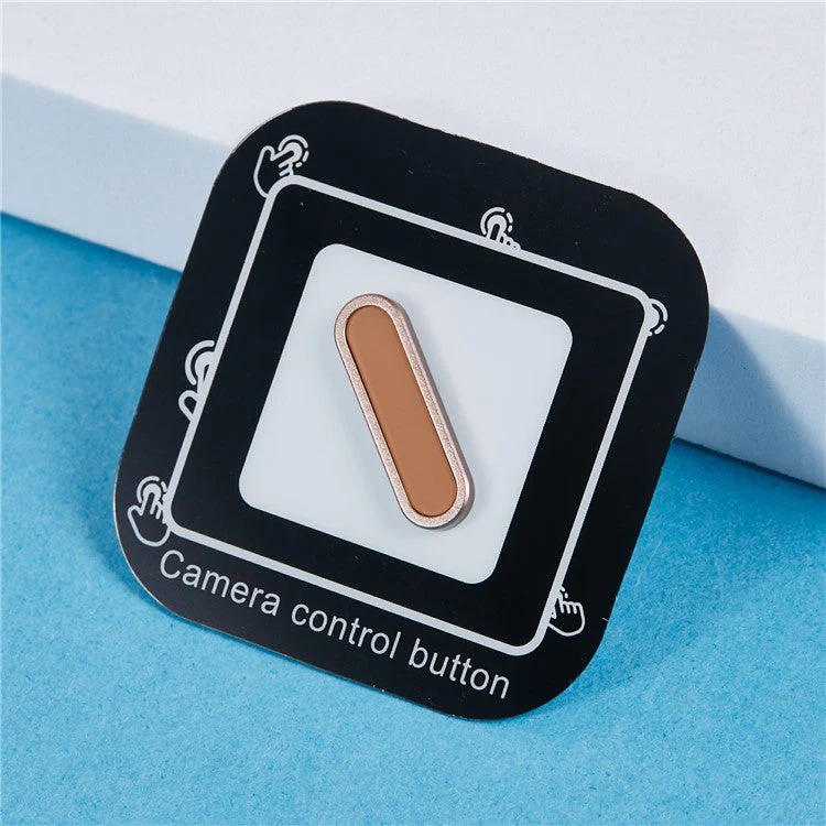 Metal Camera Button Cover For iPhone 16 / 16 Plus / 16 Pro / 16 Pro Max Adjustable Spacing Camera Button Protector - Gold - Image 3