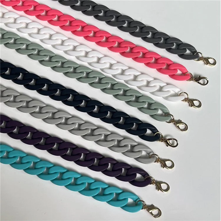 Phone Wrist Lanyard Matte Acrylic Chain 60cm Phone Wrist Strap - Matte Blue - Image 4