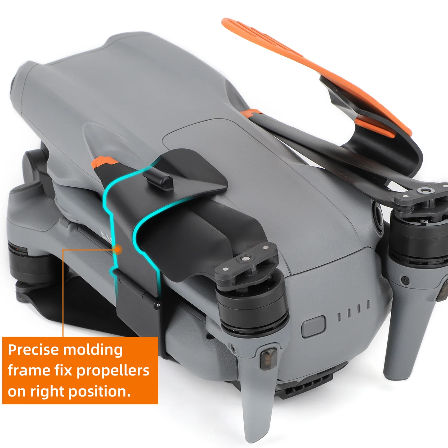 SUNNYLIFE A3-SJ663 For DJI Air 3 Drone Propeller Holder Plastic+Silicone Propeller Fixing Stabilizer - Black - Image 5